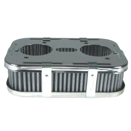 Air Filter Chrome for DRLA/IDF/HPMX 1 3/4'' Tall: Beetle (1960-1979), T2 Bay (1968-1979), T25 (1980-1983)