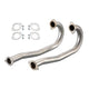 Vintage Speed Stainless Steel J Tubes 38mm Flanged Joint Beetle (1961-1979), T2 Bay (1968-1979), T2 Split Bus (1961-1967