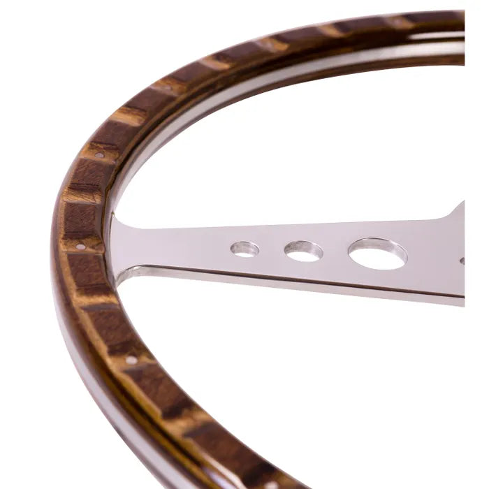 SSP 9-Hole Mahogany Steering Wheel 380mm 9 Bolt: Beetle (1960-1979), T2 Bay (1968-1974), T2 Split Bus (1950-1967)