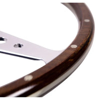 SSP 9-Hole Mahogany Steering Wheel 405mm 9 Bolt: Beetle (1960-1979), T2 Bay (1968-1974), T2 Split Bus (1950-1967)