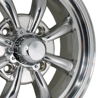 GT 8 Spoke Alloy Wheel, Polished 5.5x15, 4x130, ET30: Beetle (1967-1979), Karmann Ghia (1967-1974), Type 3 (1967-1973)