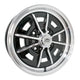 SSP Sprintstar Alloy Wheel Gloss Black 5x15'', 4x130 PCD, ET25: Beetle (1967-1979), Karmann Ghia (1967-1974), Type 3 (1966-1973)