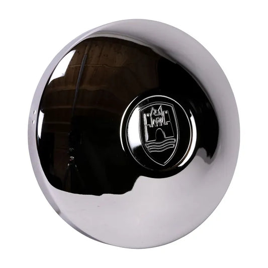 Wolfsburg Crest Hubcap in Chrome: Beetle (1968-1979), T2 Bay (1971-1979), T25 (1980-1991)