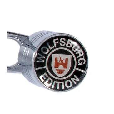 Window Winder Handles in Chrome with Wolfsburg Edition Knob Pair: Beetle (1968-1979), T2 Bay (1968-1979), Karmann Ghia (1968-1974)