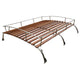 Roof Rack 3 Bow in Stainless Steel with Wooden Slats: T2 Bay (1968-1979), T2 Split Bus (1950-1967)