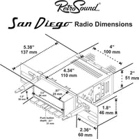 DAB RetroSounds Stereo with Ivory Coloured Buttons: Beetle (1947-1979), T2 Bay (1968-1979), T25 (1980-1992)