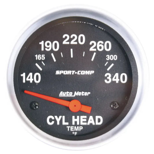 Autometer Sport Comp Cylinder Head Temperature Gauge with Sender 2 5/8 Inch: Beetle (1960-1979), T2 Bay (1968-1979), T2 Split Bus (1960-1967)