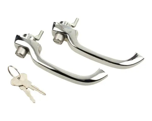Pair Of Cab Door Handles with 2 keys For VW T2 Splitscreen 1963 - 1967 and T2 Bay December 1967 - 1968