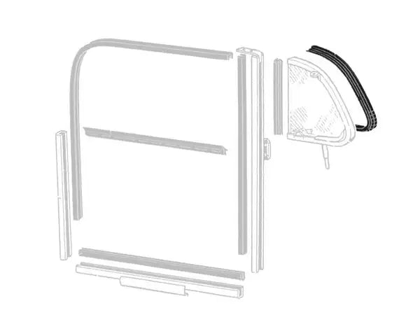Front Quarter Glass Seal Offside (Right) VW Beetle 1965–1998