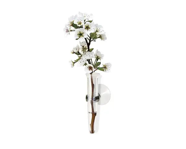 Bud vase, with suction mount