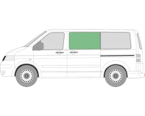 Front Side Fixed Window Glass (Dark Tinted) Nearside (Left) VW Transporter T5, T5.1, T6 & T6.1 (1130x570)