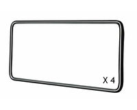 Six Piece Window Seal Kit for Panel Van Conversions (T2 Bay 1968 to 1979 / Chrome Insert)