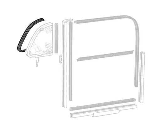 Front Quarter Glass Seal Nearside (Left) VW Beetle 1965–1998