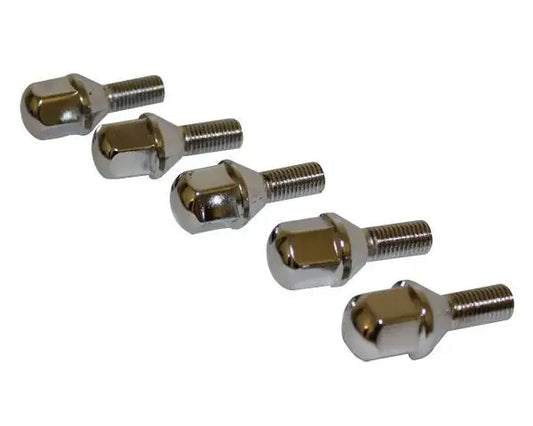 EMPI 12mm Alloy Wheel Bolts for 5x205 (Set of 5) VW Beetle 1946–1966 (Chrome)