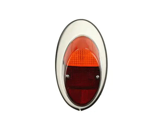 Complete Rear Light Left with Amber and Red Lens: Beetle (1961-1974), Beetle Cabrio (1961-1967)