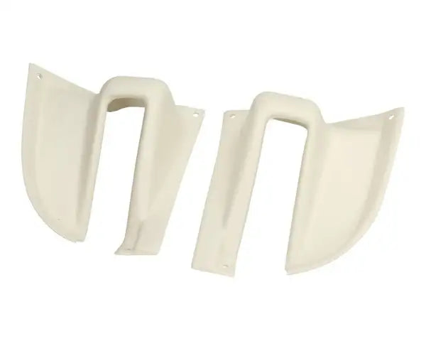 Rear Hatch Hinge Covers, White, Pair: T2 Bay (1968-1979)