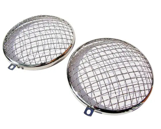 Vintage Style Mesh Head Lamp Grilles VW Beetle 1967–1998 VW T2 Bay 1967–1979