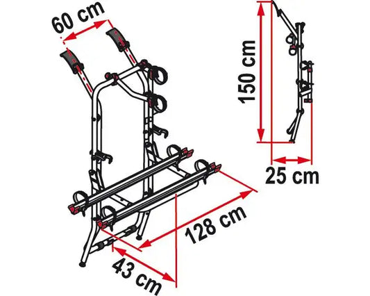 Fiamma Bike Rack For T4 With Twin Rear Doors