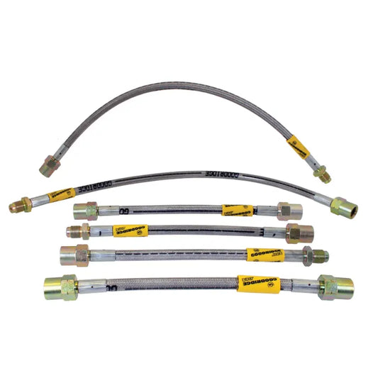 Goodridge Stainless Steel Braided Brake Hose Kit, Rear Disc Conversion: Golf Mk1 (1975-1983), Scirocco (1974-1989)